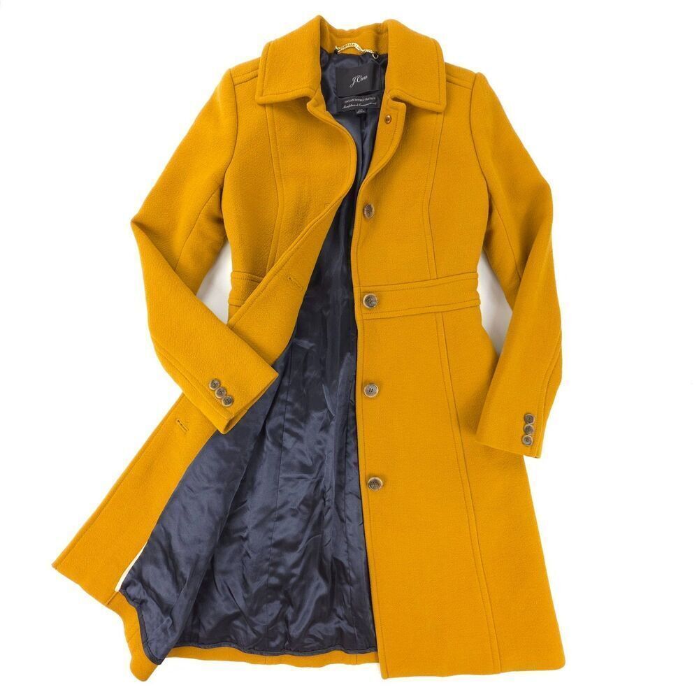 NEW J Crew Classic lady day coat Italian double-cloth wool Thinsulate Old Money